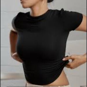 RE ONA Black Signature Tee T-Shirt Sz Modal Spandex Blend Medium